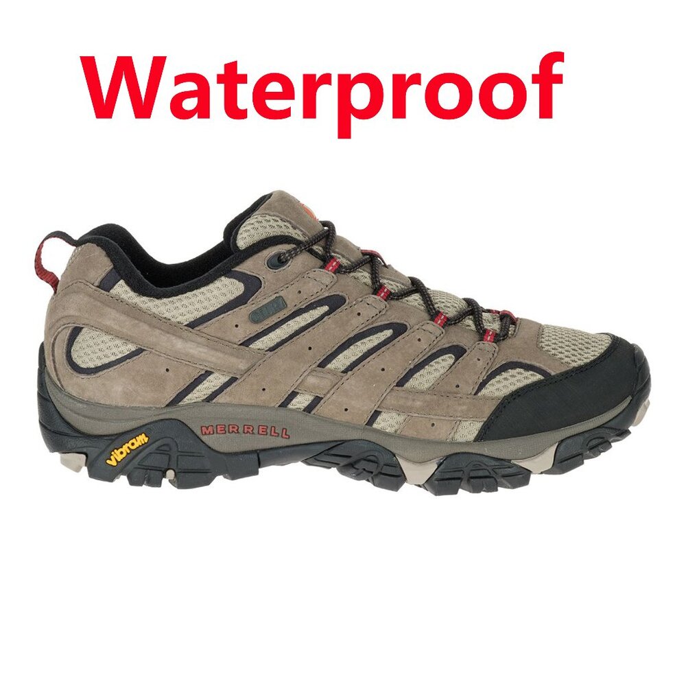 Brand New Merrell Men's Moab 2 Waterproof Hiking Shoes - Leather Mesh Upper